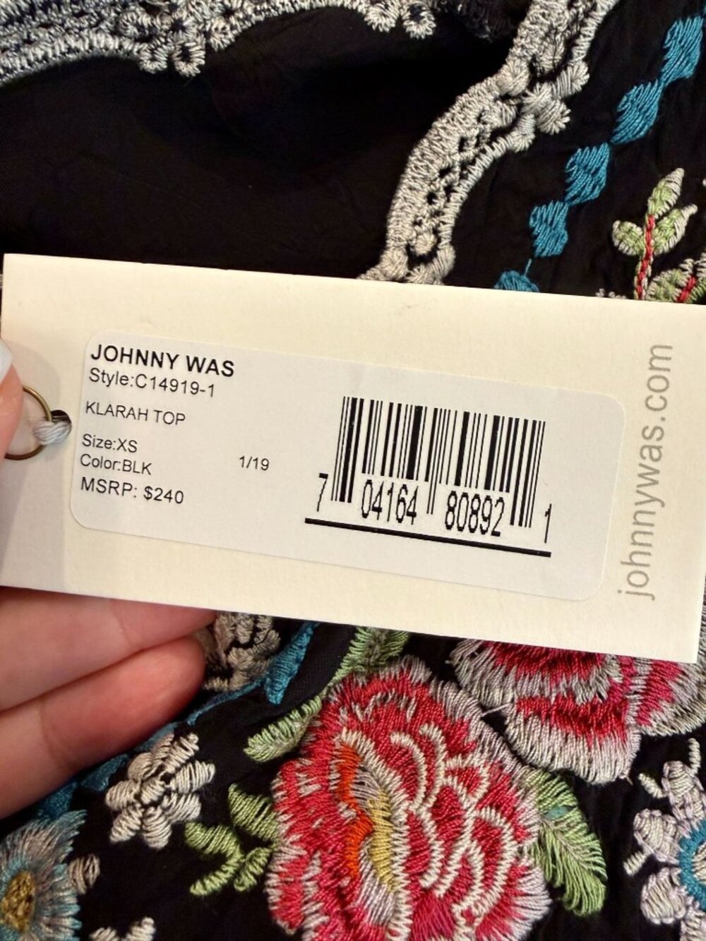Johnny Was Klarah Blouse NWT - Size XS - Picture 4 of 6